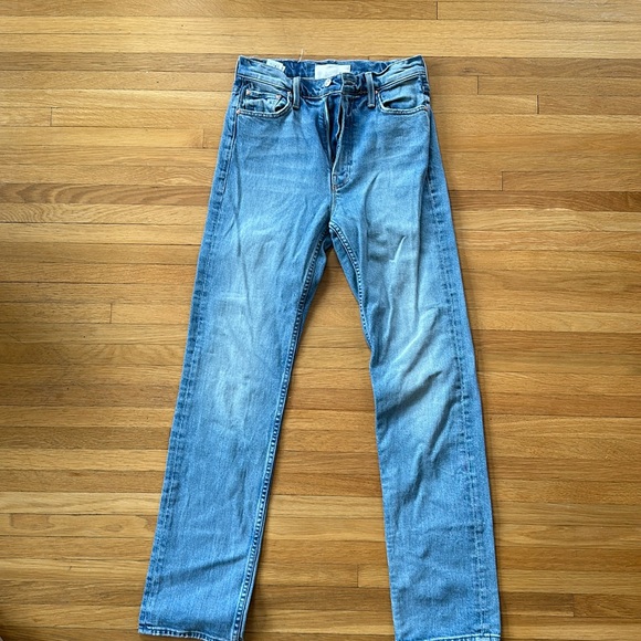 MOTHER Denim - MOTHER Light Blue Straight Leg Jeans